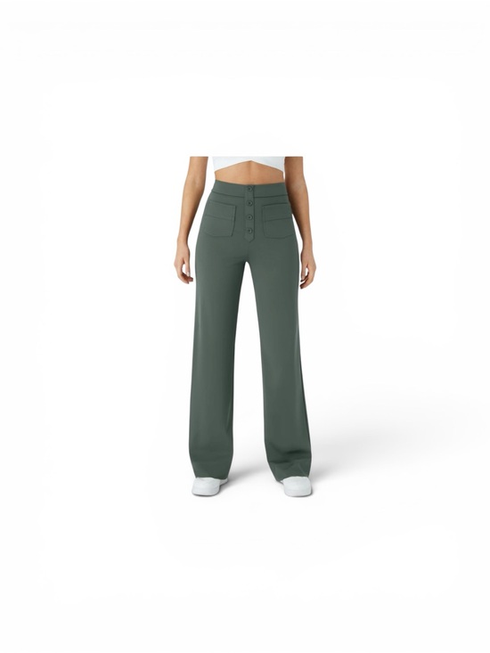 HALARA Pants - HALARA High-Waist Wide-Leg Trousers in Aqua Marine color. Medium. New